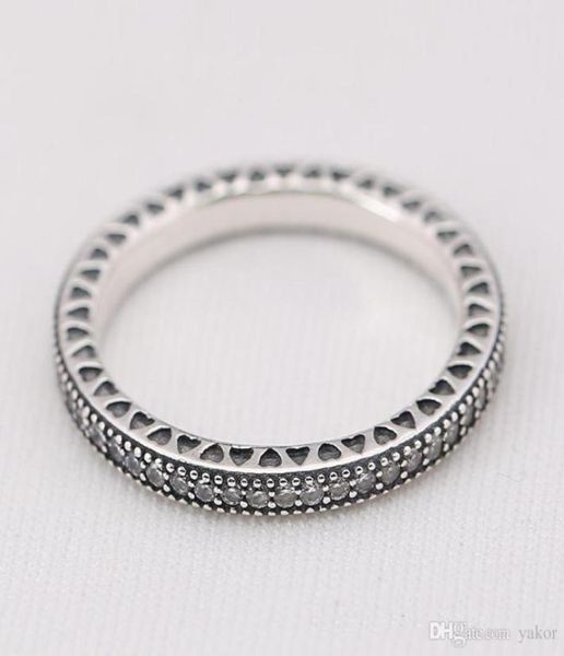 

new 925 sterling silver full cz diamond ring logo original box for p wedding ring engagement jewelry rings for women girls8352449, Slivery;golden