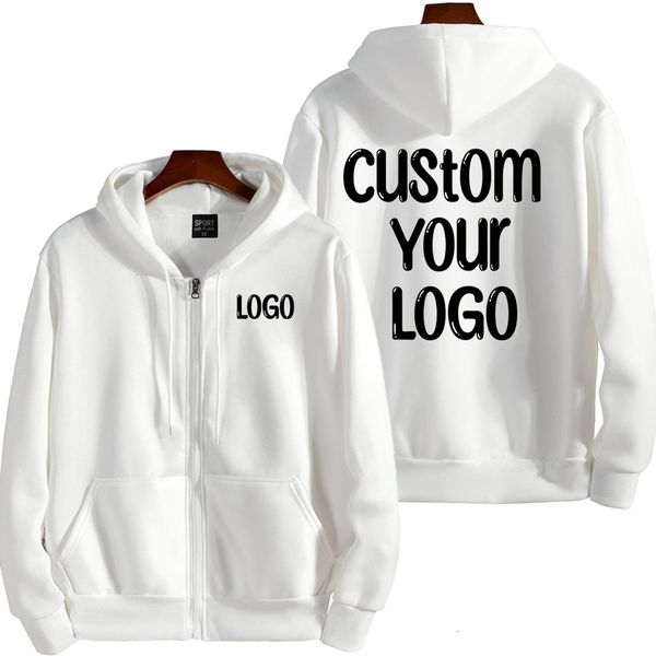 

men's hoodies sweatshirts custom your zipper hoodies womenmen fashion long sleeve hooded sweatshirt casual autumn winter sportwear clot, Black