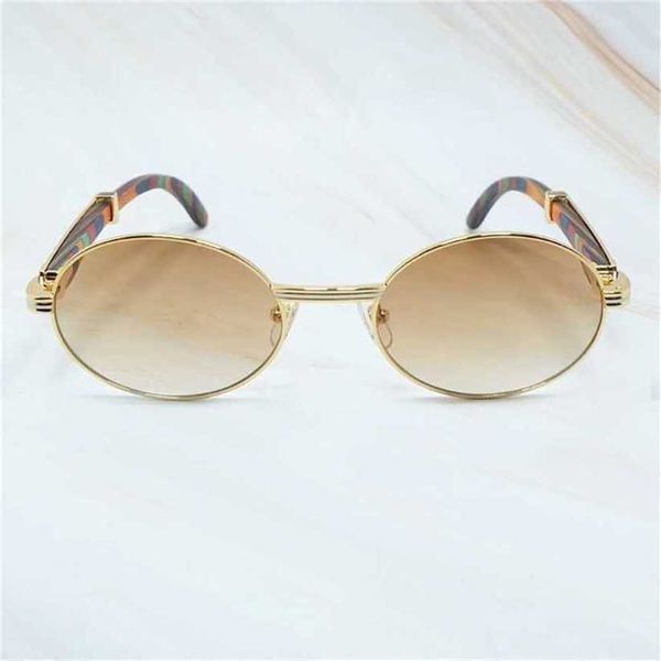 

sunglasses 2023 designer luxury designer men women round metal carter color wood eyewear fashion vintage shades gafas de sol mujerkajia new, White;black