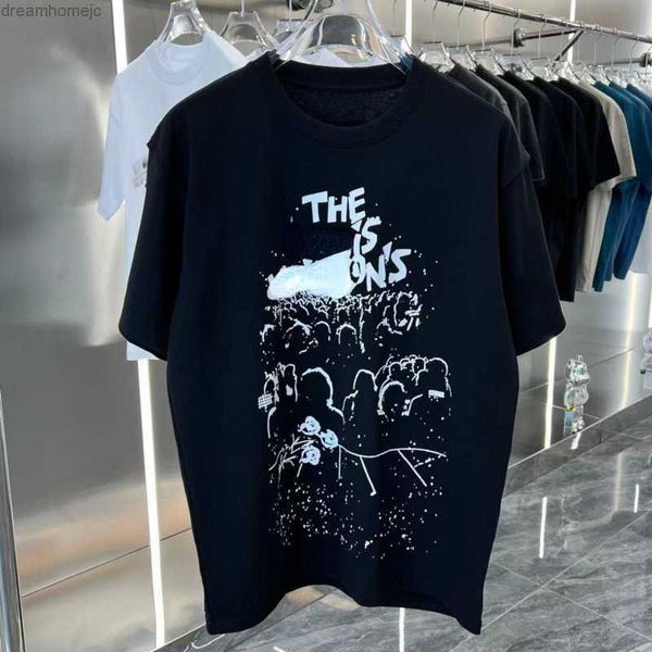 

high version cotton sweatshirt mens t shirt lettering t-shirt v tshirt men women pullover shirts, White;black