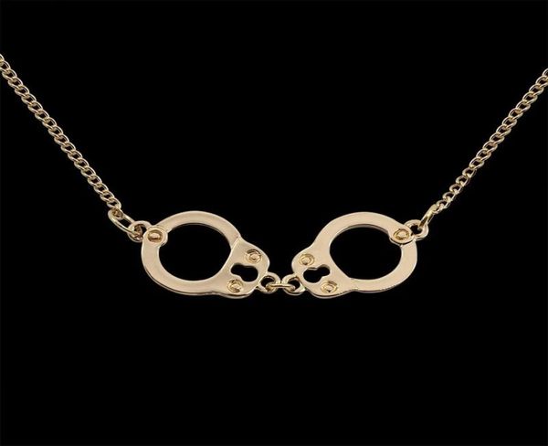 

pendant necklaces cold necklace kpop pendants vintage simple and gifts for year 2022 handcuffs hiphop friends fashion jewelry8281043, Silver