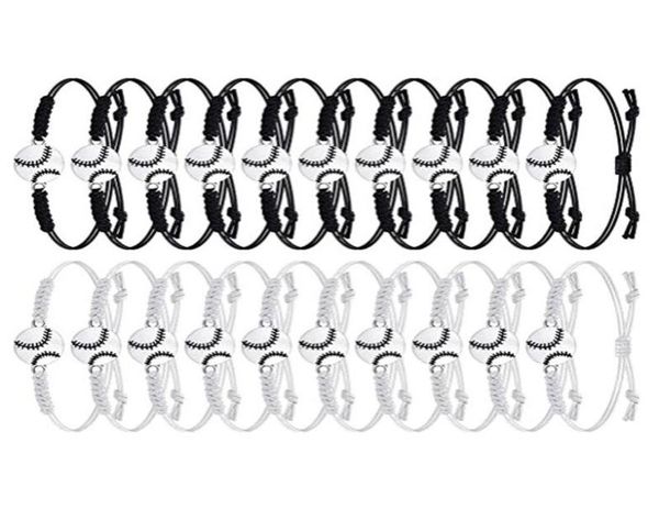 

charm bracelets 20pieces softball bracelet adjustable sport with for teen most player friendship jewelry gift a5ke1302401, Golden;silver
