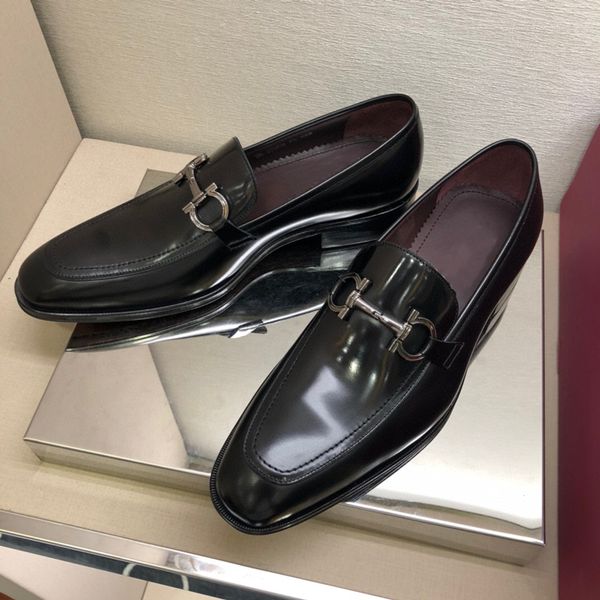 

2023 formal designer dress shoes for gentle black brown luxury men genuine leather pointed toe mens designer business oxfords casual shoess