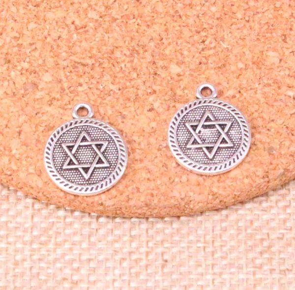

67pcs charms star of david shield of david 15mm antique making pendant fitvintage tibetan silverdiy handmade jewelry7632641, Bronze;silver