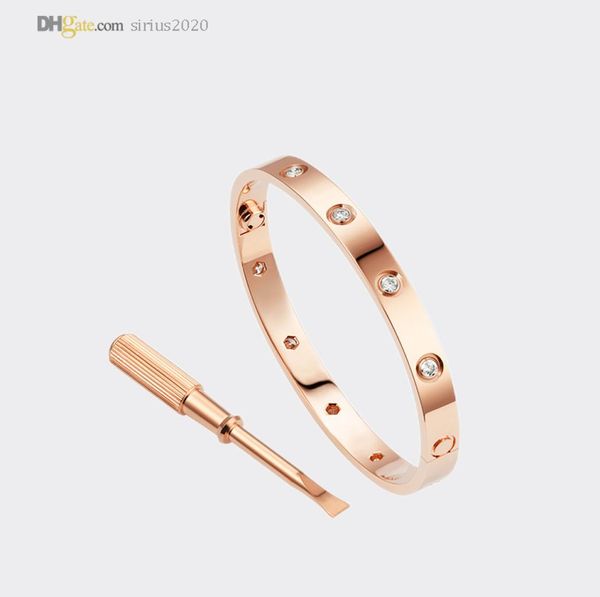 

designer bracelet women love bracelets mens bangle carti bracelet 10 diamonds rose gold luxury jewelry titanium steel goldplated 5454424, Black