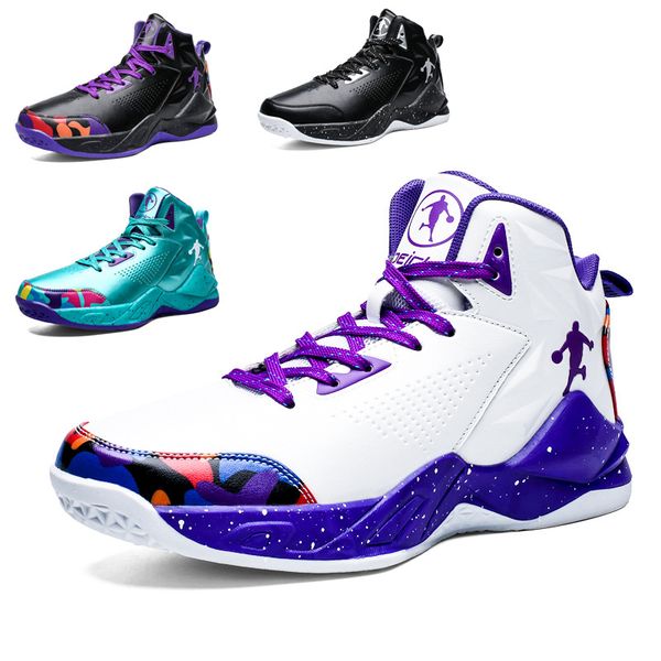 

new lovers basketball shoes youth sports shoes men's actual combat anti-slip wear-resistant shock absorption middle school students run