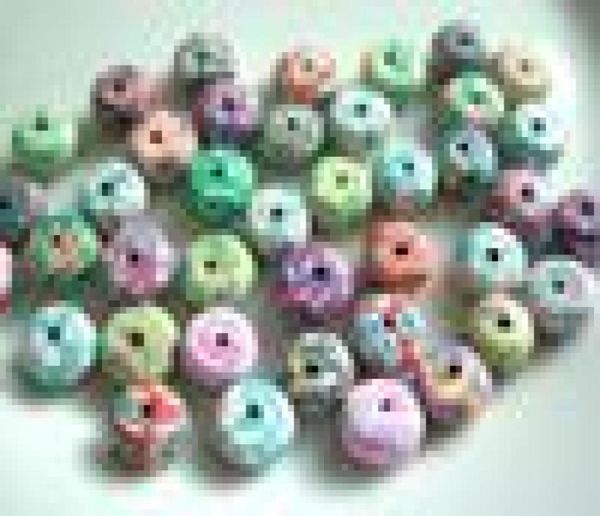 

polymer fimo clay spacers beads 12x7mm rondelle mixed color flat shapes loose bead for charm bracelet necklace jewelry findings ma5093191, Black