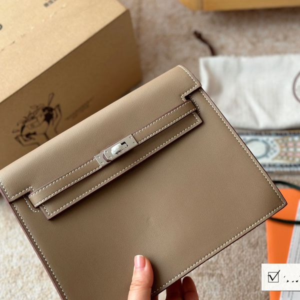 

clutch hand bag women handbag purse shoulder crossbody bags genuine leather classic letter silver stamped lock hardware removable strap 7a q