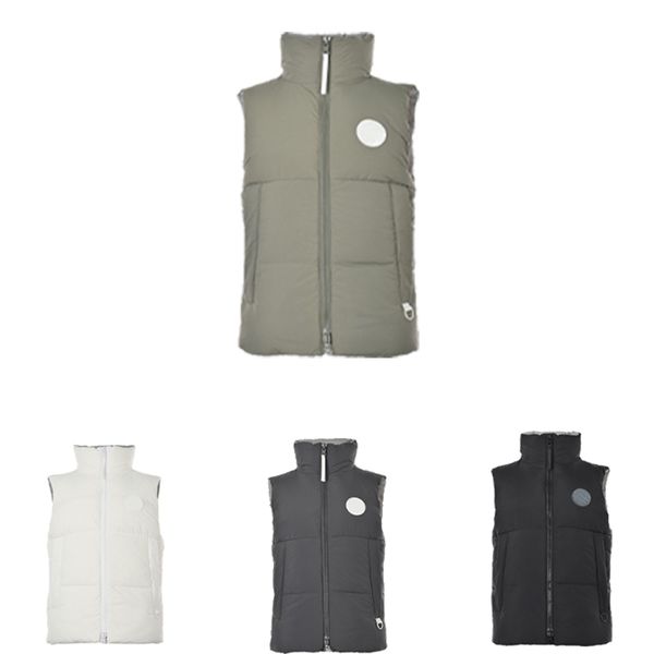 

mens puffer vest bodywarm gilet goose down feather jacket capsule series white label down autumn and winter sleeveless vest coat size s m, Black;white