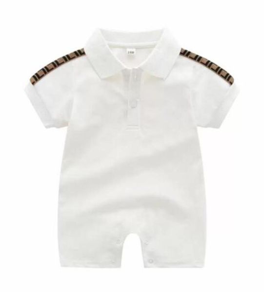 

newborn baby rompers kids girls boy short sleeve cotton clothes designer letter print infant baby jumpsuits children pajamas 024 1283563, Blue