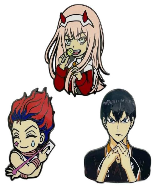 

japanese anime hard enamel pins hunter hunter cool brooches clothes backpack lapel badges fashion jewelry accessories gifts9132180, Blue