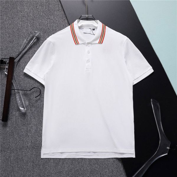 

2023 mens stylist polo shirts luxury men's polos designer clothing short sleeves fashion summer t-shirts streak striped casual tees sh, White;black
