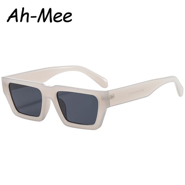 

sunglasses vintage square frame sunglasses women men fashion trendy shades sun glasses punk retro hiphop female eyewear uv400 230717, White;black