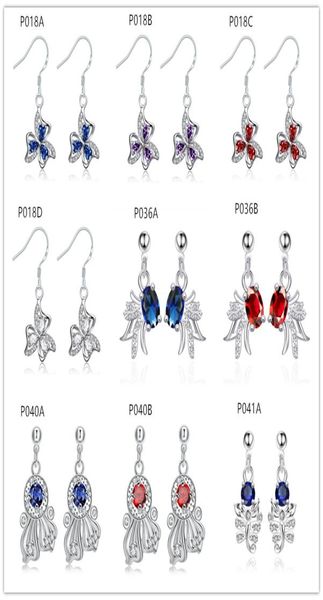 

sterling silver plated dangle chandelier earrings gtp6 fashion women039s gemstone 925 silver earring 10 pairs mixed style4198891