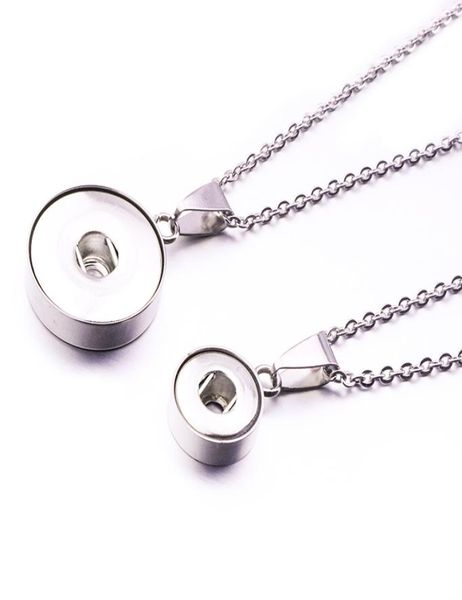 

silver plated stainless steel 12mm 18mm snap button necklace for women snaps buttons jewelry4014843