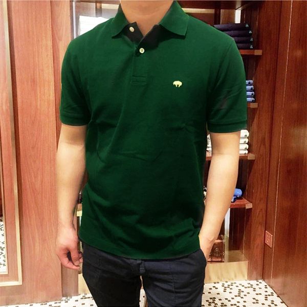 

men's polos summer solid brother polo shirt men's short sleeve 100% cotton casual rugby golf sweatshirt quality version 230717, White;black