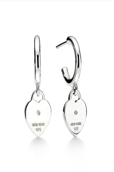 

womens designer earrings for ladies designers heart earrings silver fashion luxury jewerly diamond earrings lovers stud ear rings7765374, Golden