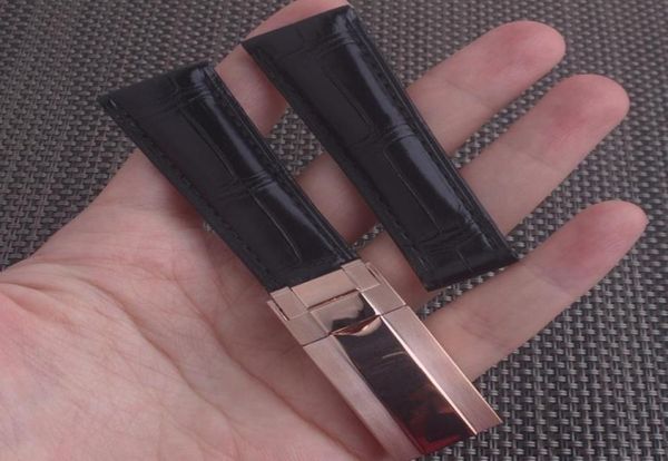 

black genuine crocodile alligator skin leather watch bands strap belt 20mm watch band without buckles for rol2611494, Black;brown