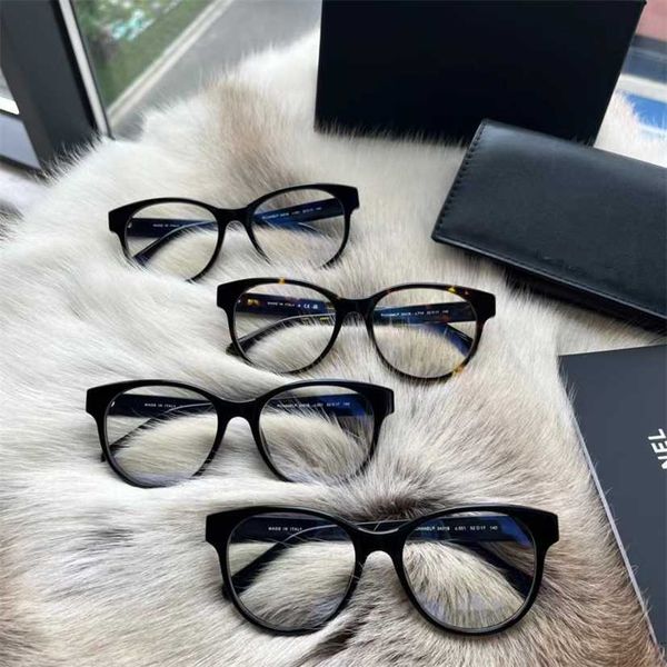 

sunglasses 2023 designer sunglasses 2023 new xiaoxiang style cat eye plate myopia glasses frame diamond decoration ch3431, White;black