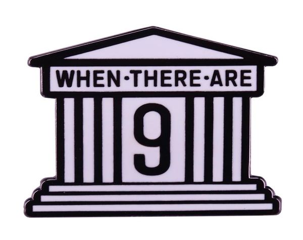 

ruth bader ginsburg when there are nine badge feminist jewelry3084894, Gray