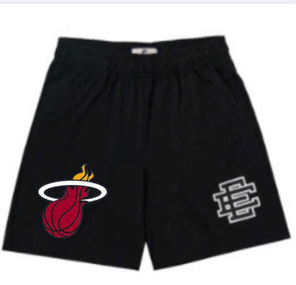 

ee american summer trendy shorts casual sports mesh quarter pants men's over knee basketball running training shorts, White;black