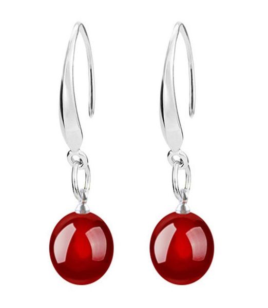 

earrings for woman fashion jewelry beautifully 925 sterling silver beads hook dangle earrings gemstone korean earring crystal drop5323214