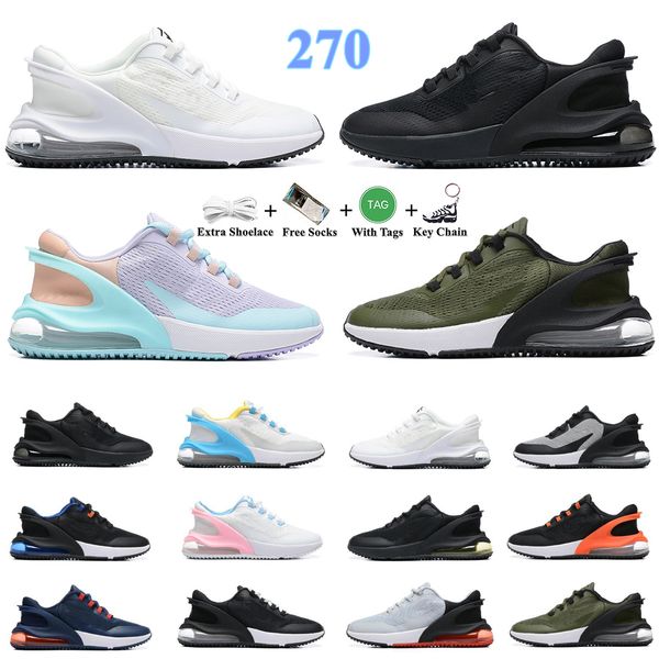 

270 270s flat jogging walking platform shoe mens running shoes white black grey orange olive fluorescent green pink lilac blue men women tra