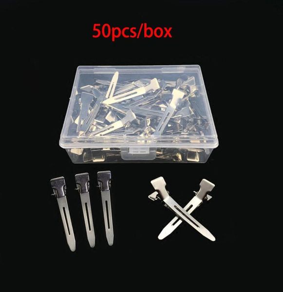 

50pcs hair curling clip small perm duck mouth hair clips zonal positioning professional handpush ripple flat mouth hairpins2589142, Golden;silver