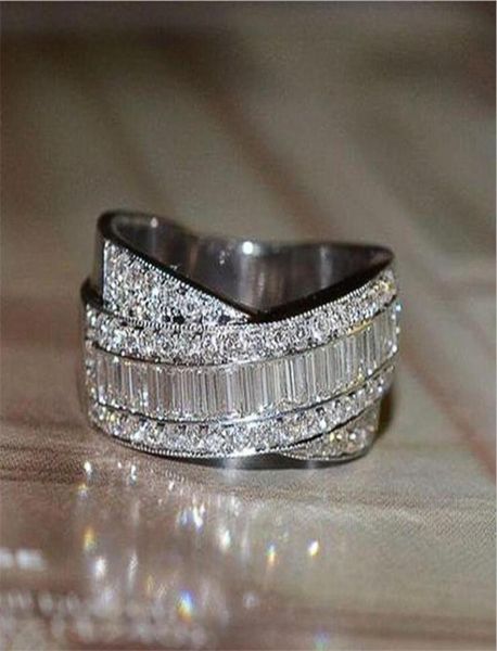 

925 sterling silver rings fahion designer jewelry women diamonds ring for women hiphop with 511 sizes chain rings3786174