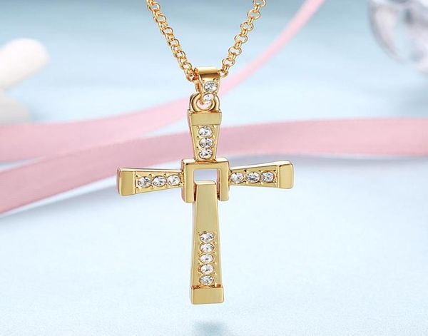 

classic design alloy jesus cross gold chain hip hop jewelry mens necklace movie characters statement necklaces the fast and furiou6646398, Silver