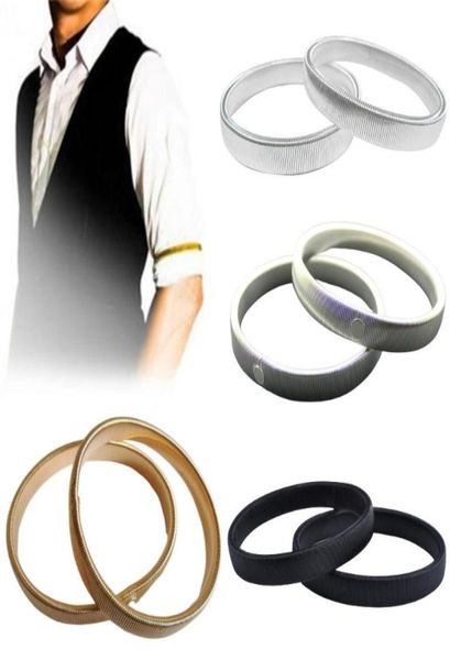 

bangle women antislip metal shirt long sleeve holder arm band stretch garter spring bracelet elastic ring men039s cuff hoop6177624, Black