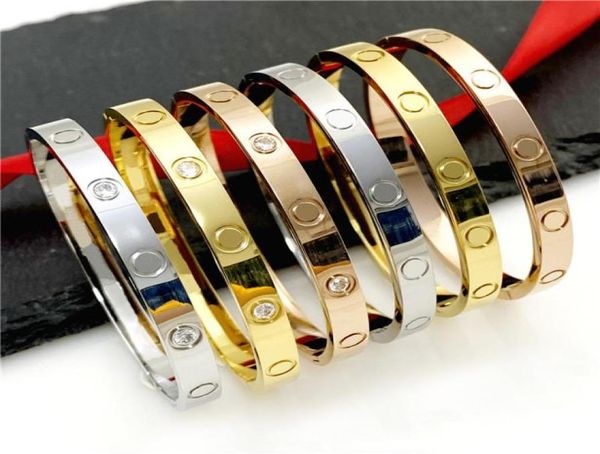 

6mm wide stainless steel screwdriver love bracelet 14k 18k gold silver plated wedding bangle braclets anniversary commemorate jewe3729362, Golden;silver