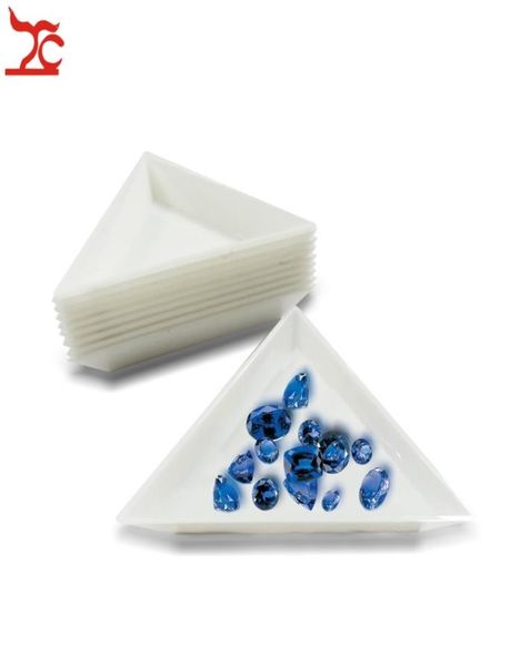 

100pcs white plastic jewelry sorting tray gemstone beads crystal nail art tool jewelry boxes storage case collection7700800, Black;white