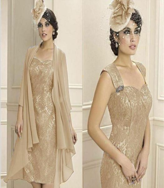 

plus size 2 pieces mother of the bride dresses with jacket 2020 elegant tea length lace long sleeve wedding guest dress formal eve7450039, Black;red