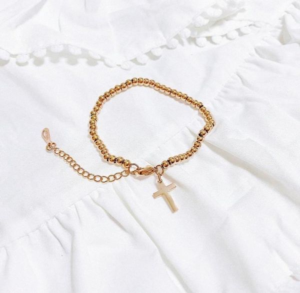 

stainless steel bracelet for women man cross gold and silver color pulseira feminina lover039s engagement jewelry pohe2526107, Black