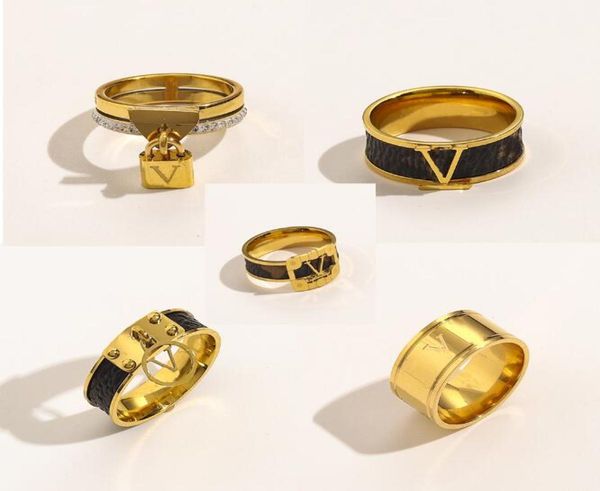 

fashion ring for man women vshape stainless steel rings men woman jewelry 5 style gifts accessories size 69 no box1722209, Slivery;golden