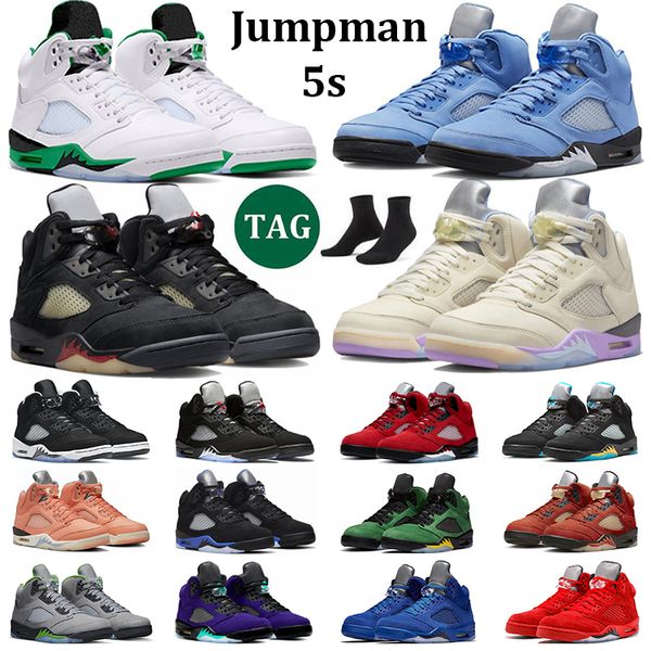 

jumpman 5 basketball shoes men women 5s lucky green georgetown aqua racer blue sail oreo concord anthracite pinksicle mens trainers sport sn