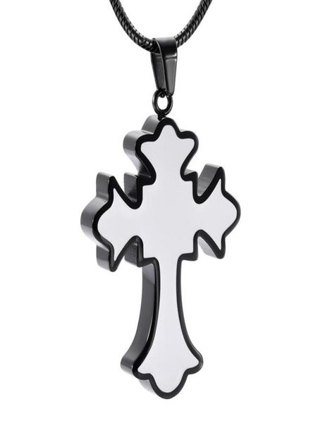 

ijd9935 jesus cross urn for pethuman ashes memorial ash keepsake urns ash holder funeral urn casket pendant necklace fashion acce6177620, Silver
