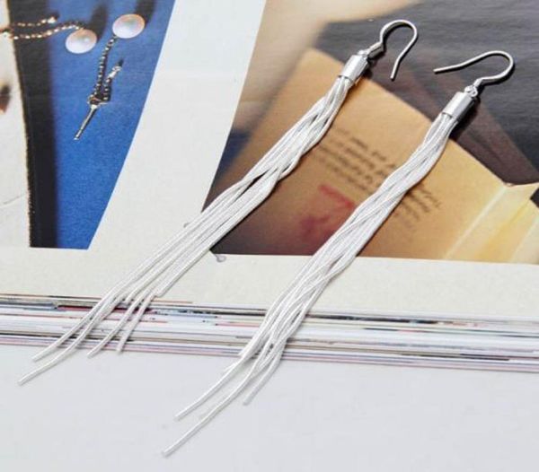 

whole long silver plated color tassel hook dangle earrings earrings earrings fashion jewelry for women gift7360053
