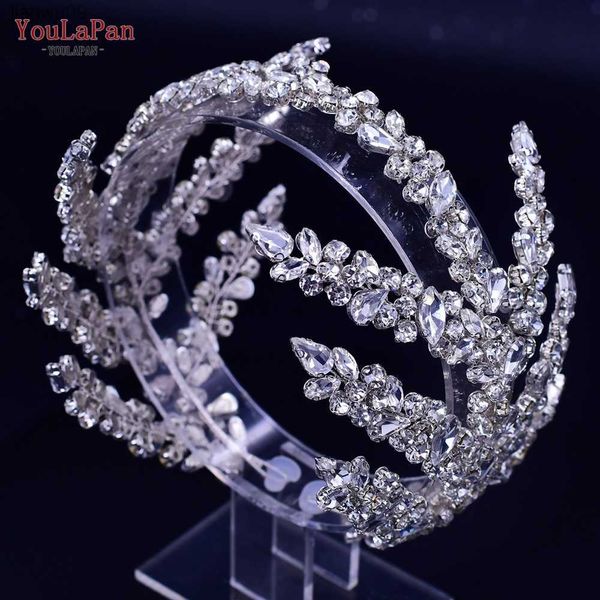

youlapan hp425 crystal bridal headband princess tiara wedding hair accessories bride headpiece hair ornaments woman headdress l230704, White;golden