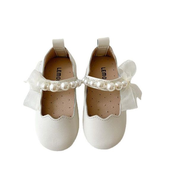 

sneakers kids shoes casual baby children girls princess spring moccasins pearl bow f14435, Black;red