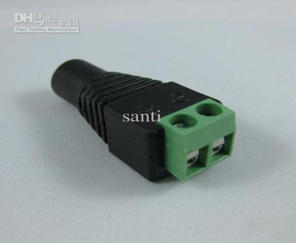 

5521mm female cctv utp power plug adapter cable dcac 2 camera video balun connector3454223