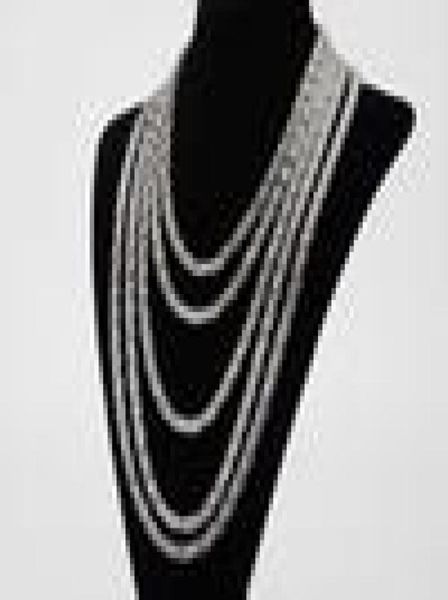 

6mm classic mens silver byzantine necklace stainless steel chain jewelry 45cm50cm60cm70cm75cm7093209