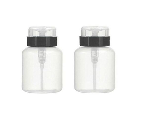 

push down empty lockable pump dispenser bottle for nail polish and makeup remover200ml68ozblack cap7630688