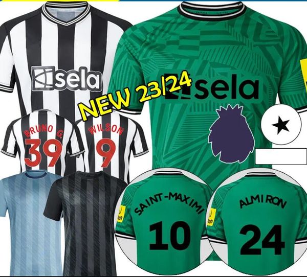 

10 saint-maximin 9 wilson customized 23-24 soccer jerseys football wear 8 gordon 7 joelinton 6 lascelles dhgate design your own football wea, Black;yellow