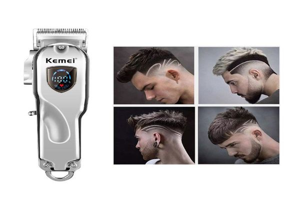 

kemei hair trimmer km2010 cordless professional usb charging rechargeable hair clipper haircut machine1393486