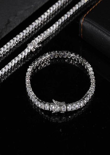 

jewelry bracelets 5mm 6mm tennis chains design for women men titanium steel bracelet with cz diamond lover gold silver rose fashio6155379, Golden;silver