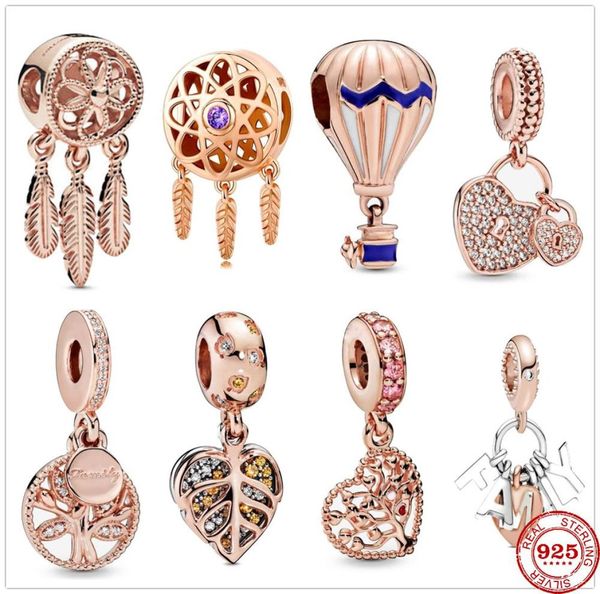 

2020 new spiritual dreamcatcher charm pendant bead rose gold fit original charms silver 925 bracelet diy women jewelry2106791, Blue;slivery