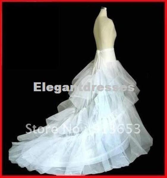 

selling unique design new white wedding gown train petticoat crinoline underskirt 3layers7016086