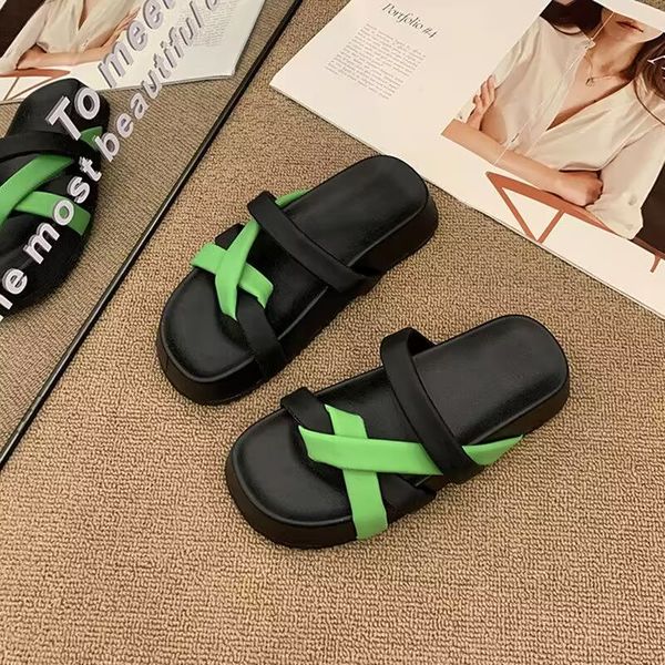

soft soled slippers summer comfortable soft foot massage fashion fairy wind all match beautiful leisure beach sandals special, Black